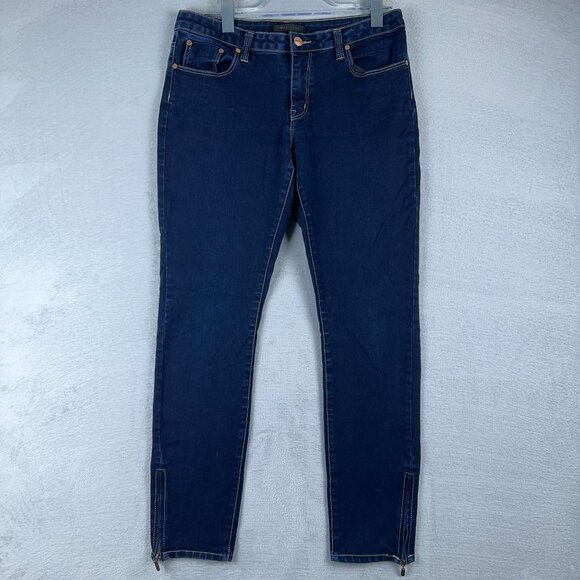 Max Jeans Womens Jegging Jeans Ankle Zip Medium Wash Womens Blue Size 10 - Picture 1 of 12